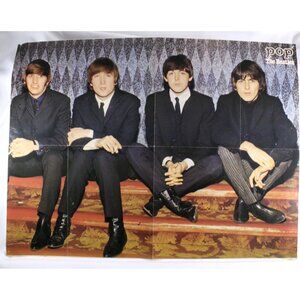 Beatles Ringo John Paul George Mario Andretti Lotus Poster Germany 1970s